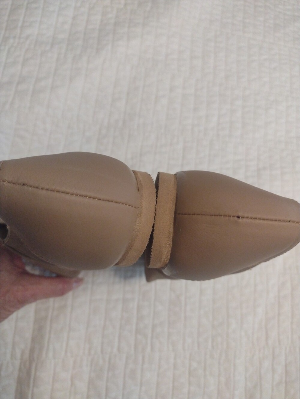 NEW Bloch Ladies 7.5 Super Jazz Slip On Jazz Shoes Tan Genuine Leather Dance - Picture 7 of 8